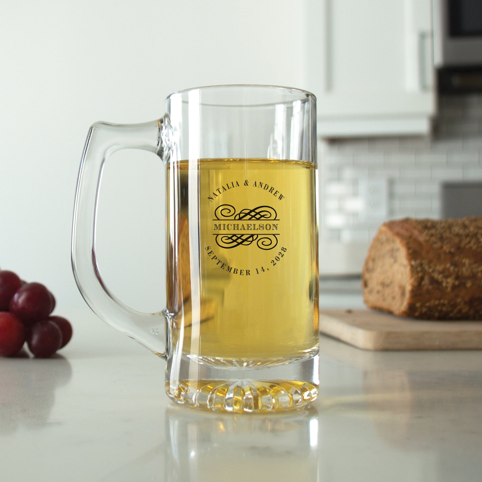 24 pcs Personalized 12 oz. Beer Mug Monogram Glass Favors Etsy
