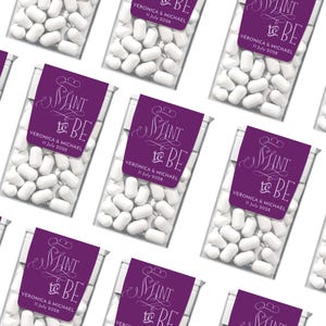 Personalized Wedding Tic Tac Mint to Be - Tic Tac Labels Custom Printed Wedding Favor Gifts - Tic Tac 1oz Size LABELS ONLY 36pcs