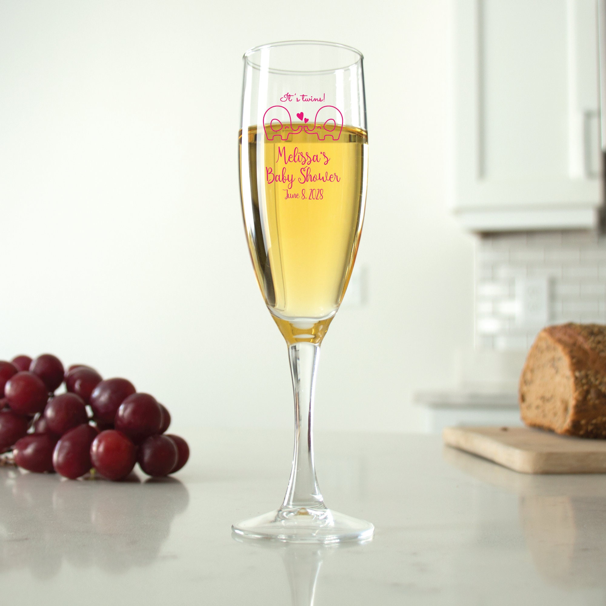 Corporate Engraved Twin Champagne Flutes