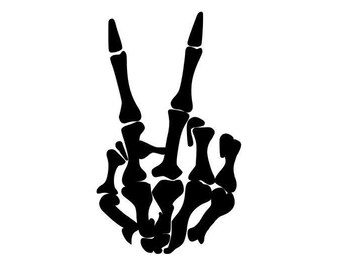Download Free Skeleton Peace Sign Etsy SVG Cut Files