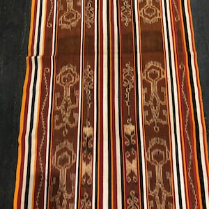 Velho RARO Iban Dayaks Porta-bebês ikat pua figuras Belantan.Borneo