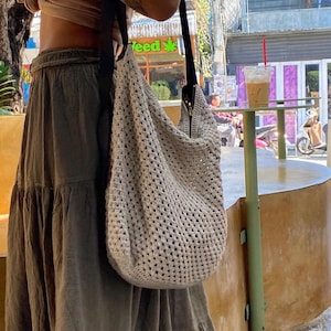 Hippie Bag// Boho Bag// Hobo Bag//Vintage Boho Bag// Crochet Bag// Hemp Bag// Women’s Bag// Crossbody Bag//