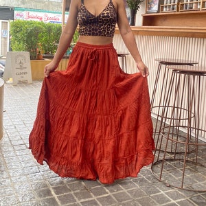 Gauze Maxi Skirt Etsy