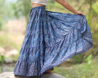 Cotton gauze skirt / Long Skirt / Maxi Skirt / Long Boho Skirt / Full Length Skirt / Cotton Skirt / Modest Skirt / Women's Skirt / Skirts