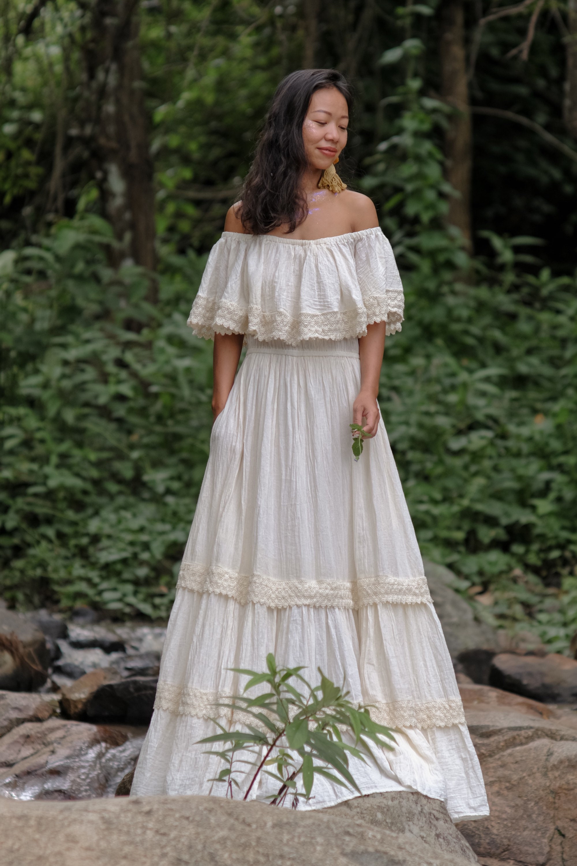Off White Maxi Dress - Etsy