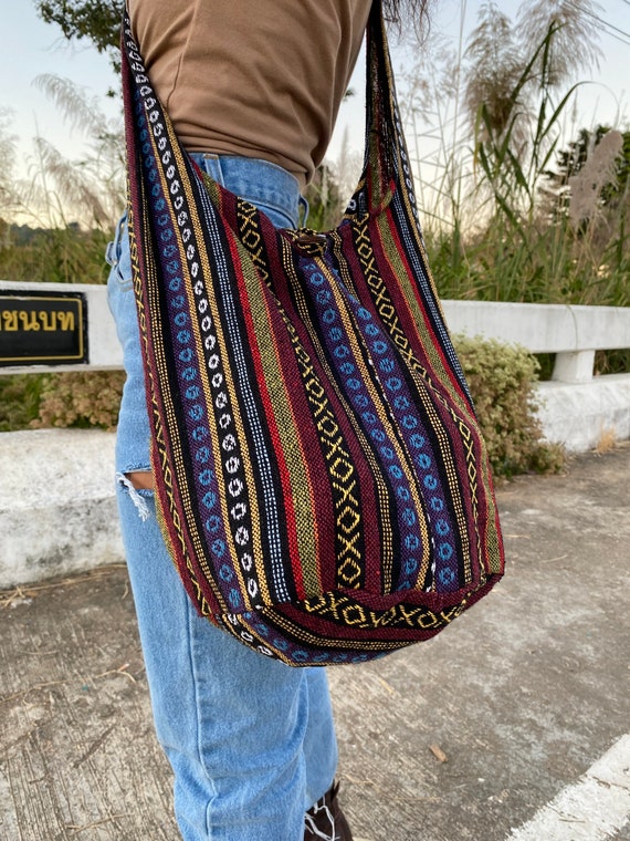 BHB009/ Männer Umhängetasche/ Hippie Tasche/ Boho Tasche/ Vintage Boho  Tasche/ Gypsy Tasche/ Hanf Tasche/ Messengers Bag/ Crossbody Bag//  DamenTasche - .de