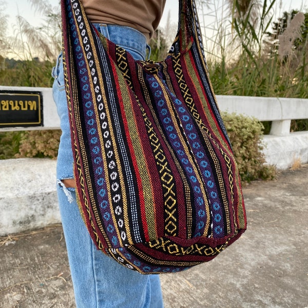 BHB009/ Man Crossbody Bag/ Hippie Bag/ Boho Bag/ Tote Bag/Vintage Boho Bag/ Gypsy Bag/ Hemp Bag/ Messengers Bag/ Crossbody Bag// women’s bag