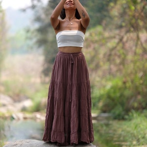 Cotton gauze skirt / Long Skirt / Maxi Skirt / Long Boho Skirt / Full Length Skirt / Cotton Skirt / Modest Skirt / Women's Skirt / Skirts