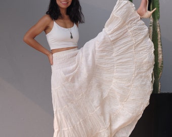 Cotton gauze skirt / Long Skirt / Maxi Skirt / Long Boho Skirt / Full Length Skirt / Cotton Skirt / Modest Skirt / Women's Skirt / Skirts