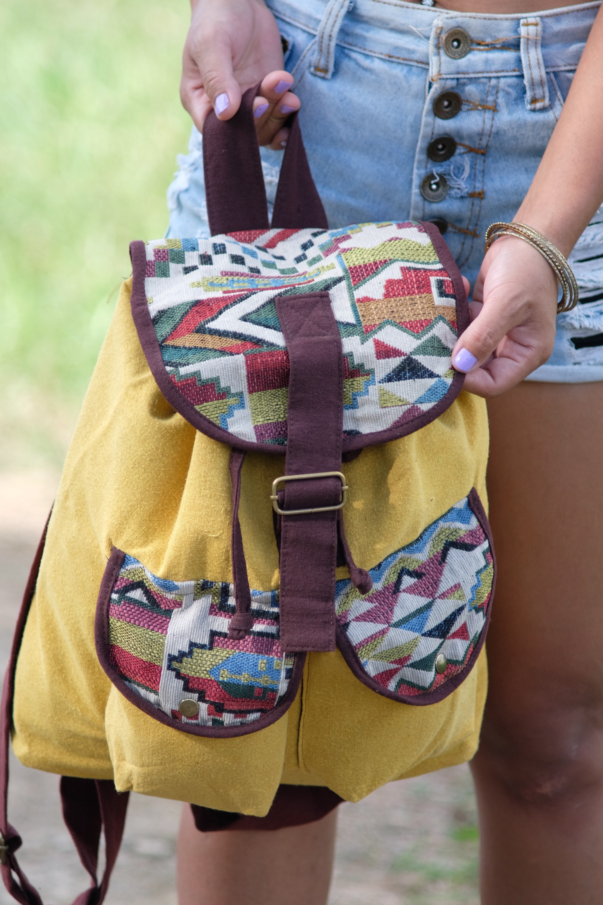 Linen Backpack: Women display picture 2