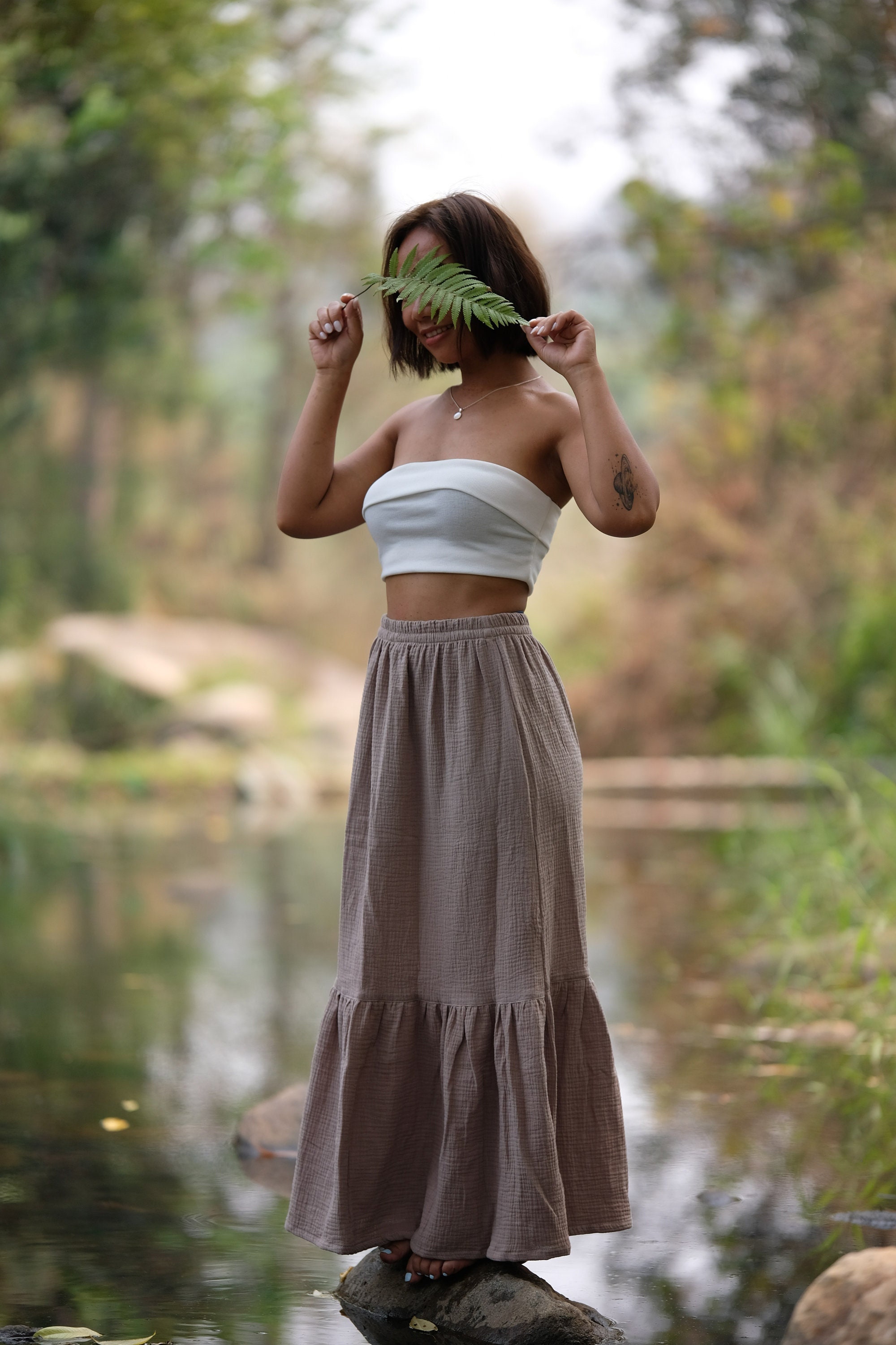 Boho Chic Mamma Mia Maxi Skirt Bohemian Peasant Orange Skirt/ Women's  Hippie Maxi Skirt/ Boho Tiered Skirt/ Lily James Gypsy Orange Skirt/ Movie 