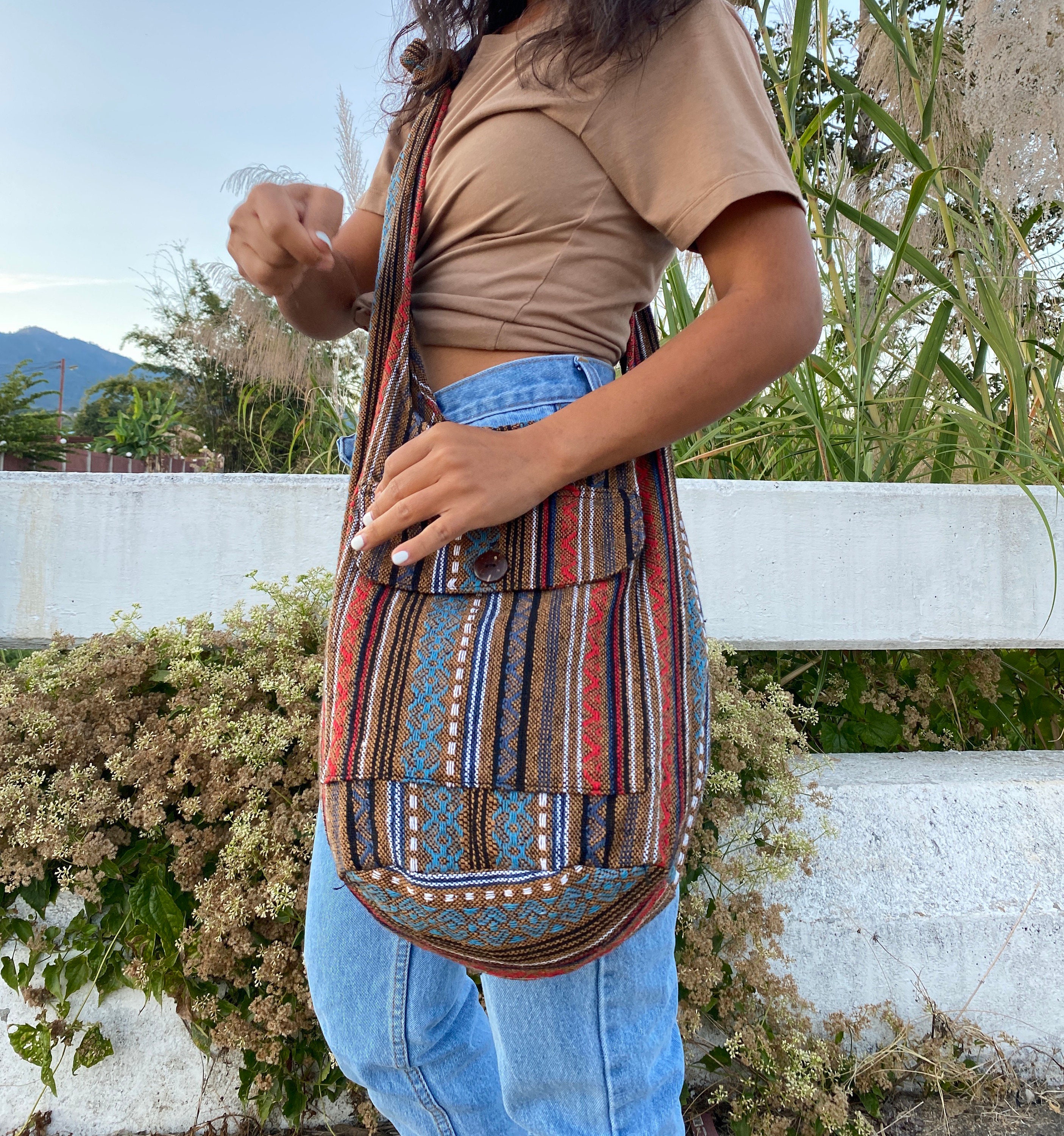 Man Crossbody Bag// Hippie Bag// Boho Bag// Tote Bag// Purse -  Hong  Kong