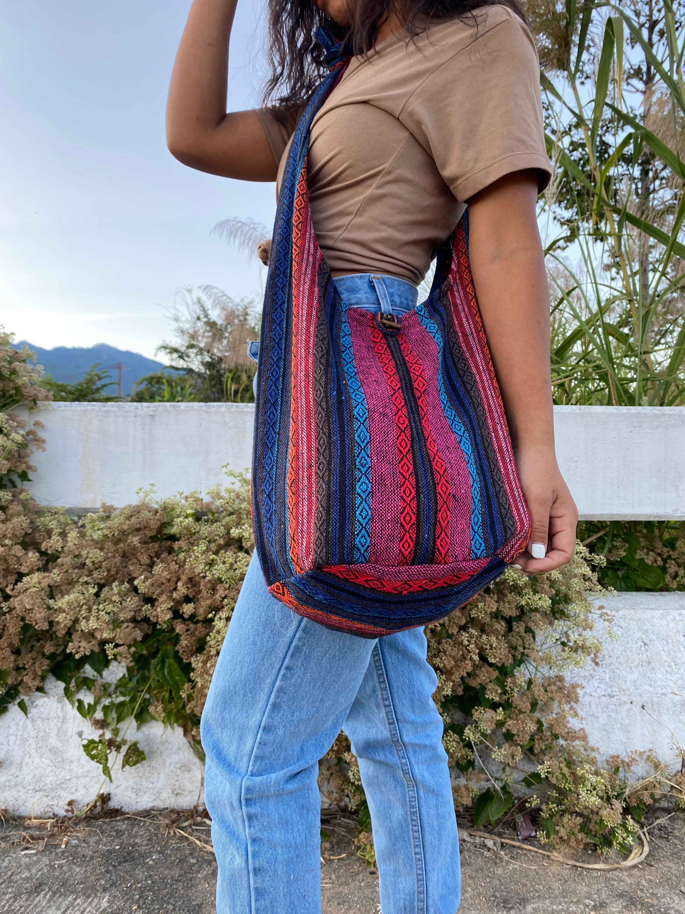 Man Crossbody Bag // Hippie Bag // Tote Hobo Bag // Vintage Etsy