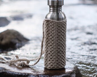 Hand Made// Bottle Holder // Crossbody Bottle Bag // Water Bottle Holder // Bohemian Bottle Bag// Crochet Bottle Holder// Bottle Carrier /