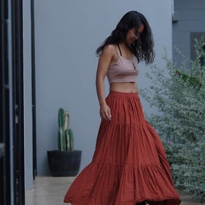 Women’s Plus Size Skirt / Long Skirt / Maxi Skirt / Long Boho Skirt / Full Length Skirt / Cotton Skirt / Plus size Skirt / Women's Skirt