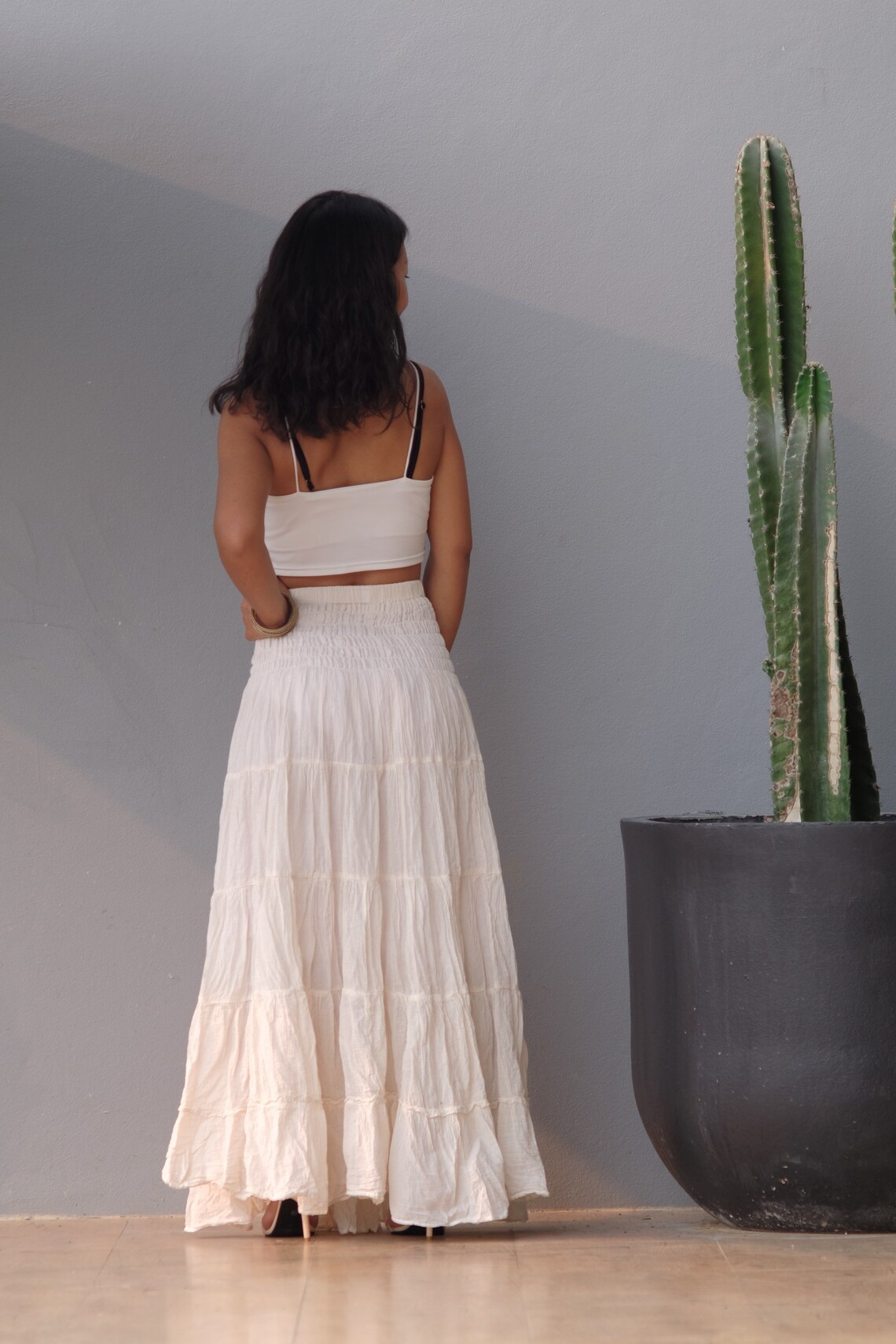 Cotton Gauze Skirt / Long Skirt / Maxi Skirt / Long Boho Skirt Etsy