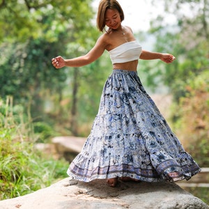 Cotton gauze skirt / Long Skirt / Maxi Skirt / Long Boho Skirt / Full Length Skirt / Cotton Skirt / Modest Skirt / Women's Skirt / Skirts