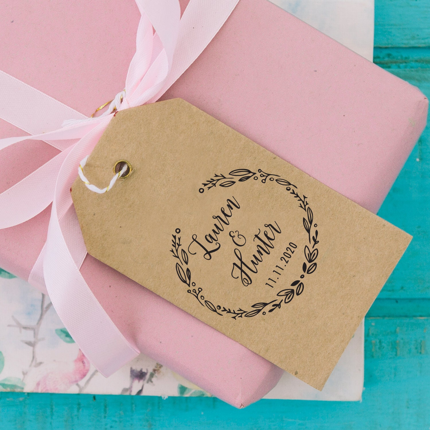 Custom WEDDING STAMP Save the Date Personalized Wedding Etsy