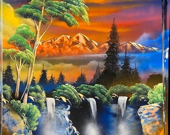 Waterfalls - Spray Paint Art