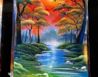 Dreamy Forest Spray Paint Art