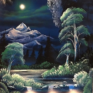 Nighttime Nature - Spray Paint Art
