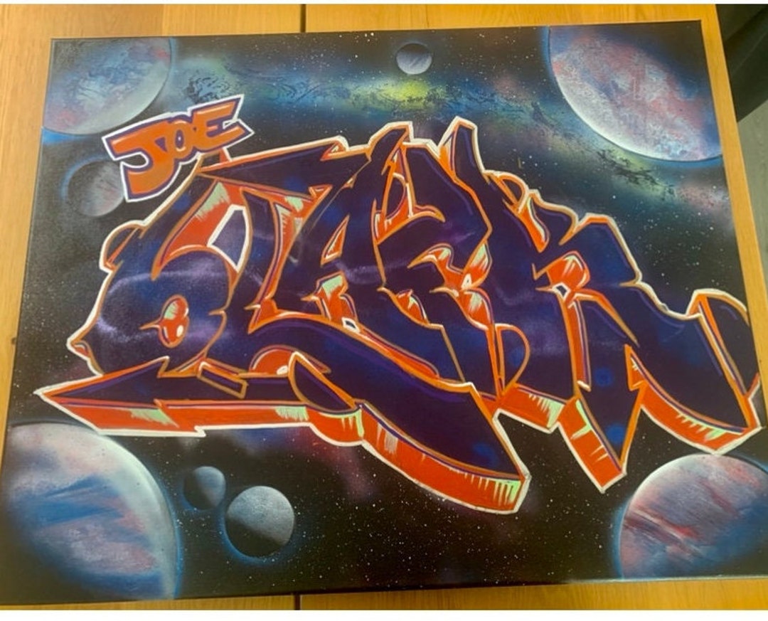 Custom Graffiti Art Canvas, Personalized Name Painting (16x20) - Etsy