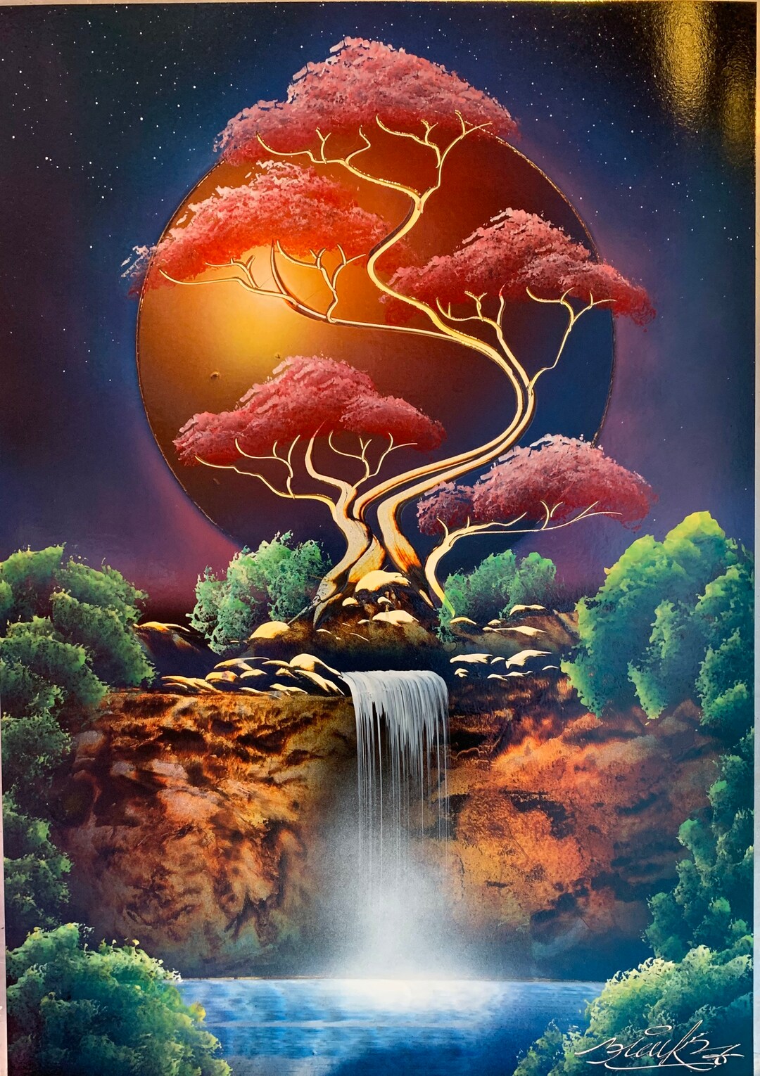 近年・定価24,200円★ピノーレ PINORE 水彩画のようなお花 カットソー Cherry Blossom Spray Paint Art, Japanese Bonsai Tree Painting - Etsy