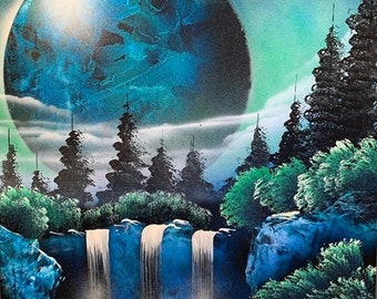 Blue Nature - Spray Painting