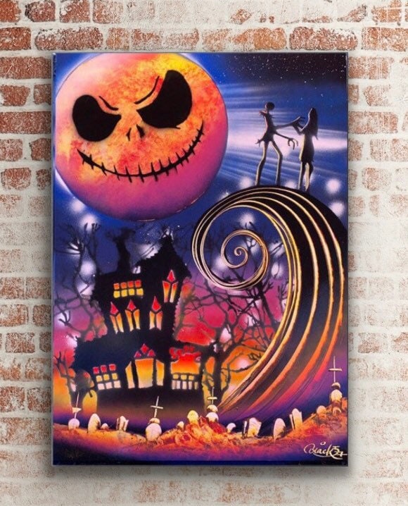 Nightmare Before Christmas - Spray Paint Art - Etsy