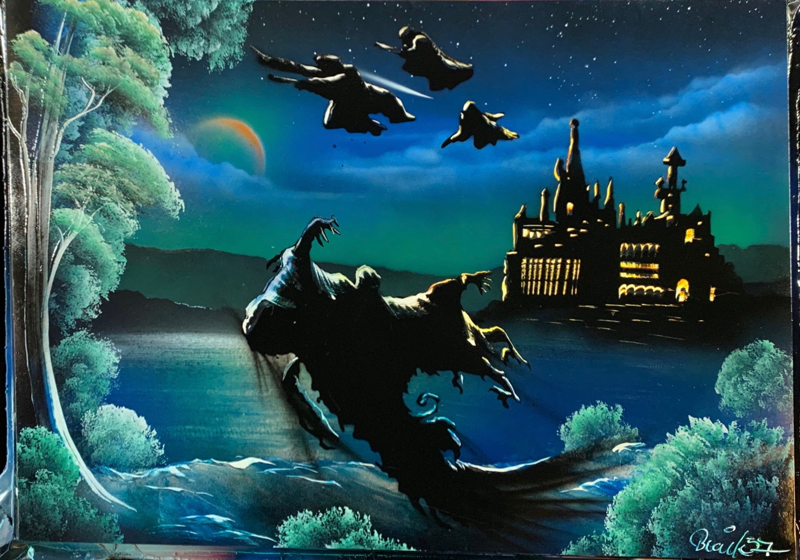 Harry Potter Spray Paint Art Etsy