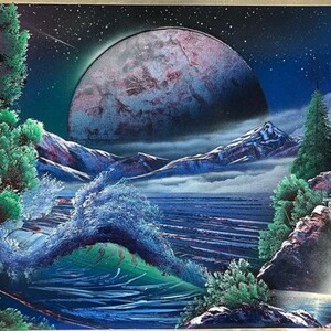 Galaxy Beach - Spray Paint Art