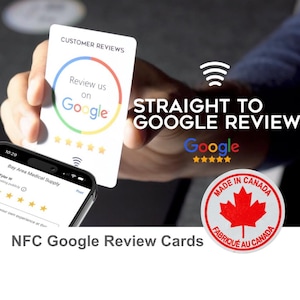 Cartes d'évaluation Google NFC personnalisées || Cartes d'évaluation Google NFC étanches || Carte à puce NFC || Cartes d'avis Google personnalisées