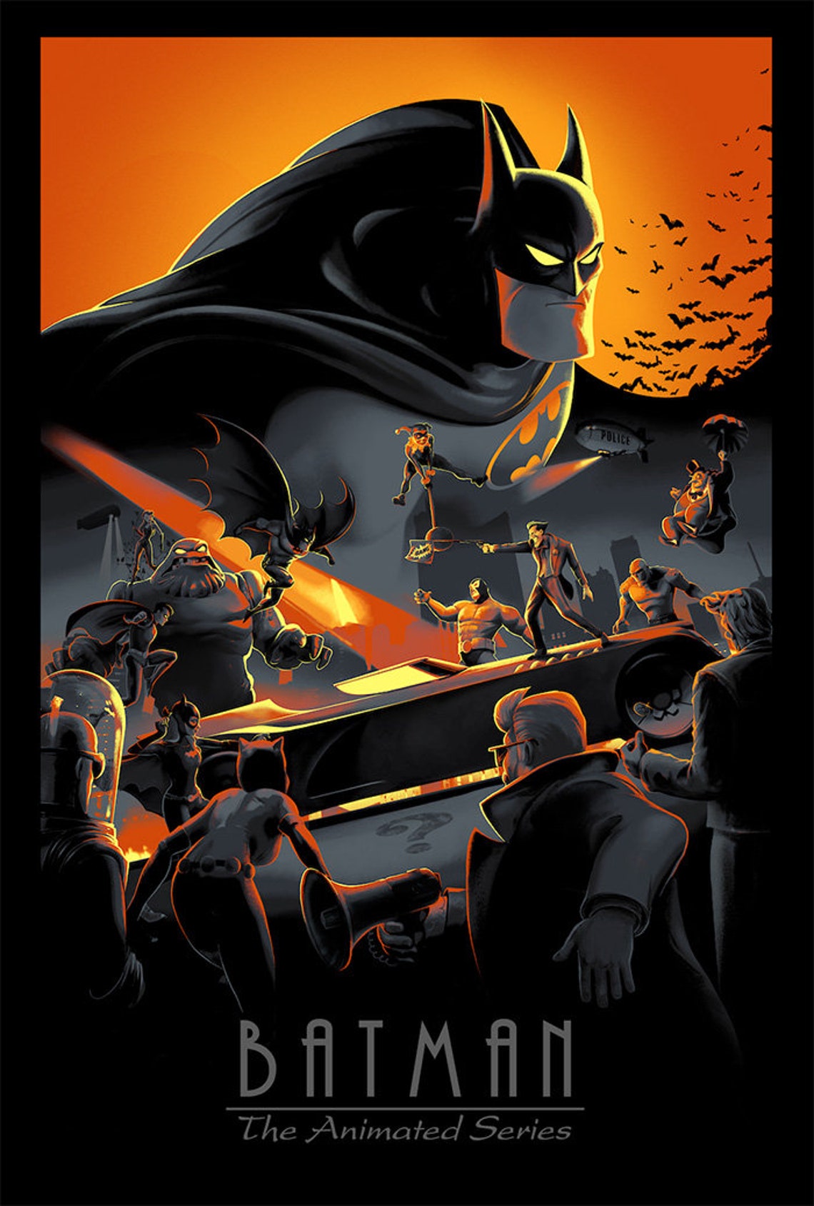 Batman the animated series poster Etsy