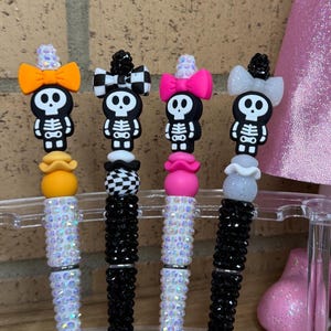 SKELETON Halloween Pens // Skeleton Pens // Cute Halloween Pens // Halloween Themed Pens // Spooky Season