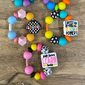 Teacher Cup Charm: Beaded Tumbler Accessory