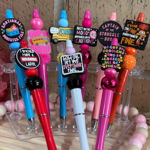 Funny Sarcastic Beaded Pen: Adult Humor Gift