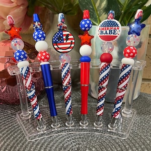 USA Pens // PATRIOTIC Pens // AMERICA Pens // Fourth of July Pens // Beaded Pens // Handmade Gifts // Gifts for Her // Gifts for Him