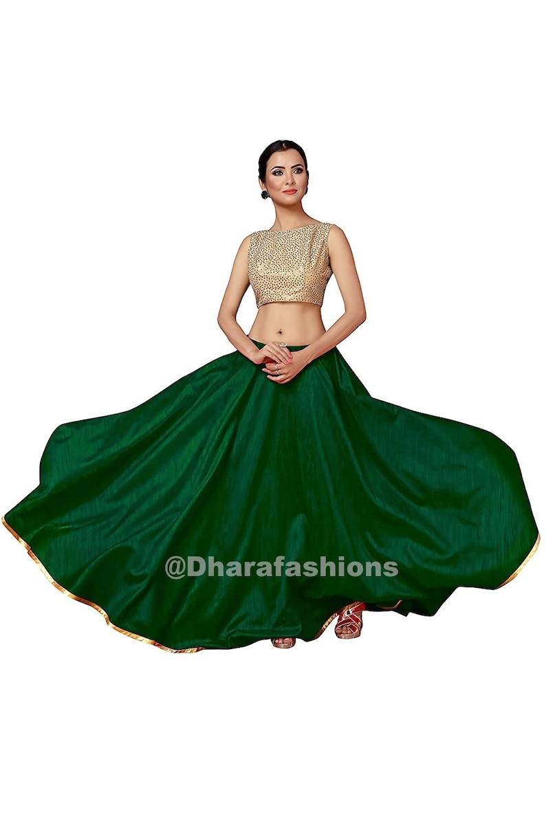 Indian Long Skirt Bollywood Skirt Green