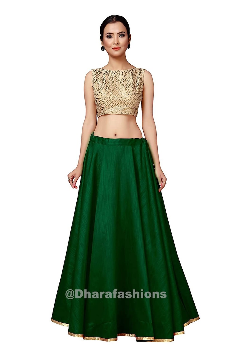 Indian Long Skirt Bollywood Skirt Green