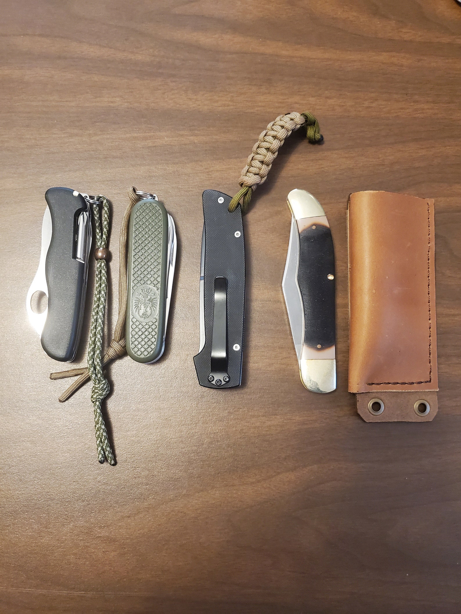 Leather EDC Knife Pouch Left Side Belt Carry Etsy