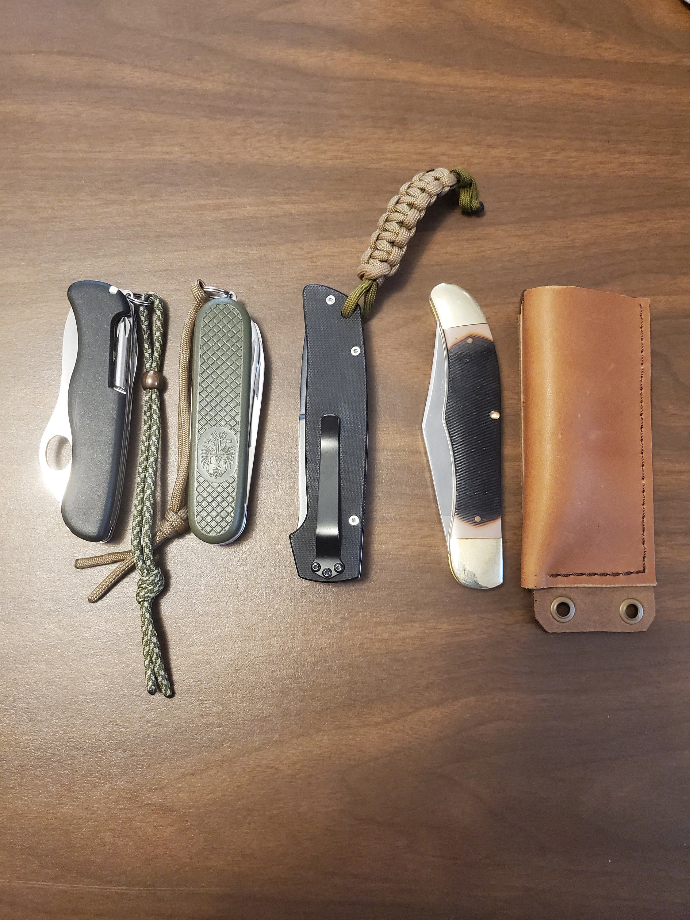 Leather EDC Knife Pouch Left Side Belt Carry Etsy