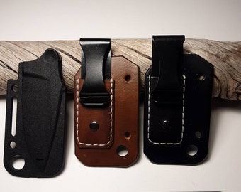 Ka-bar wrench knife backing/carrier with metal carry clip