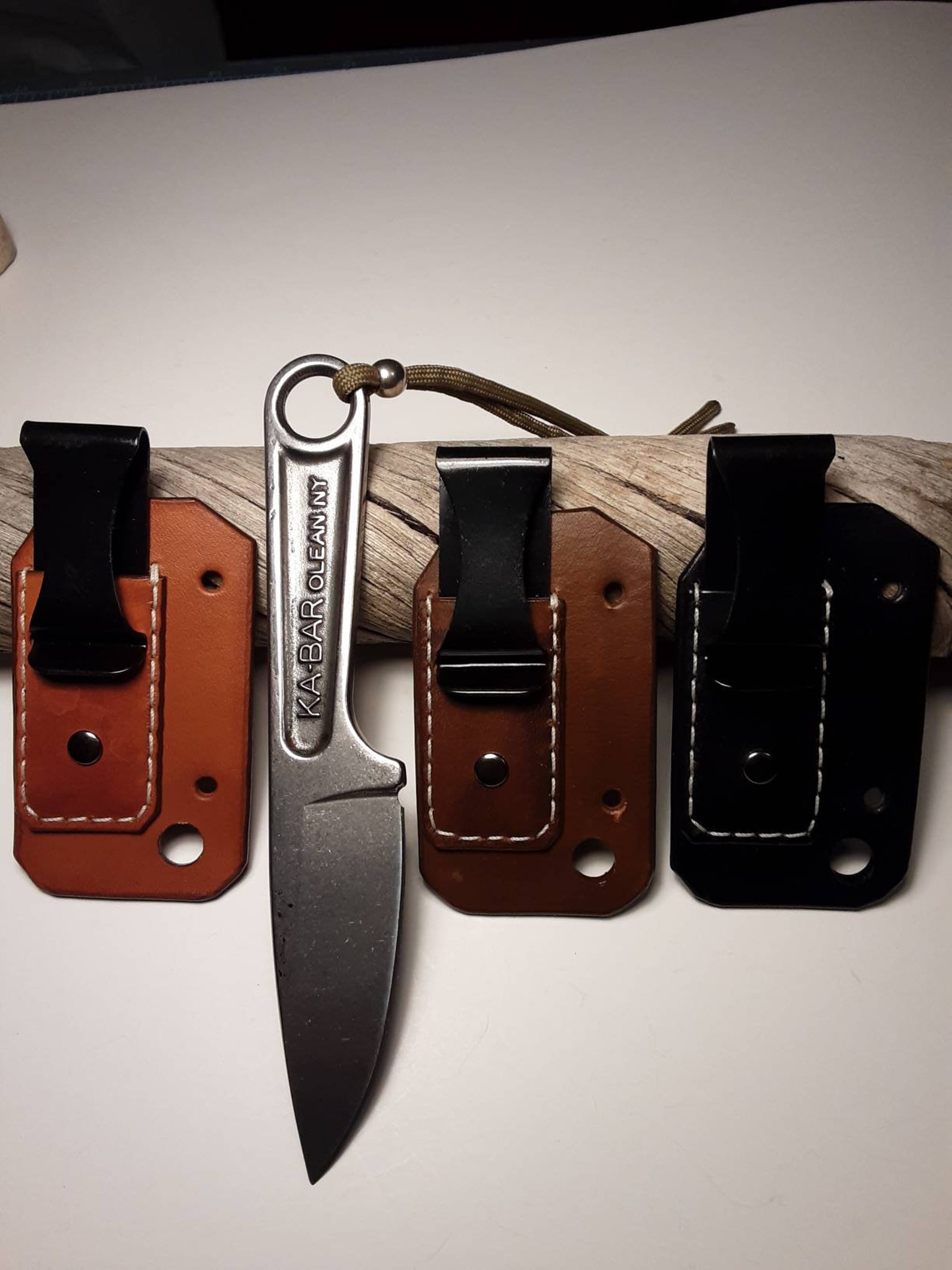 Kabar Wrench Knife Backing/carrier With Metal Carry Clip Etsy