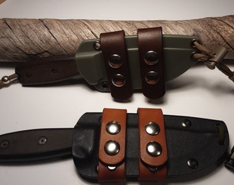 Leather Scout Carry Straps for ESEE 3 or 4 Knives