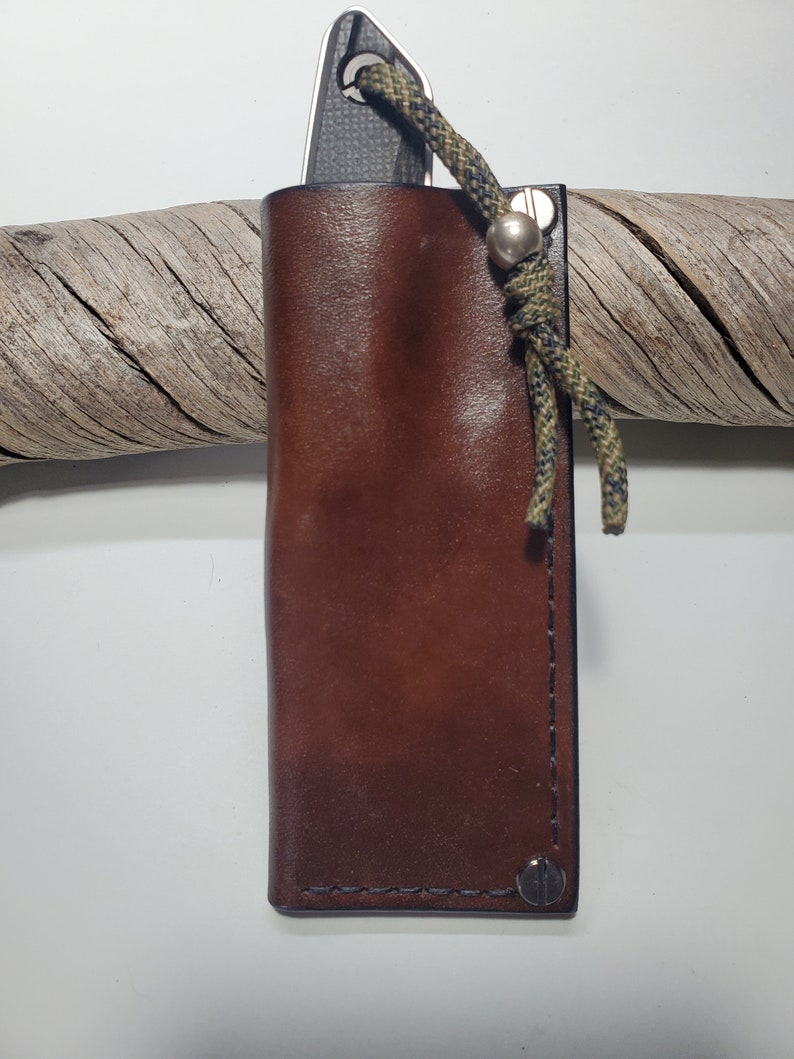 Custom leather Clip Carry sheath for Gerber Stowe image 2