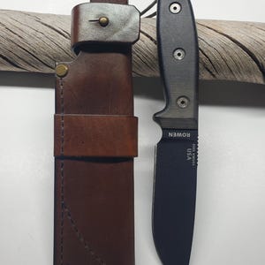 Custom leather knife sheath for ESEE 4 Knives