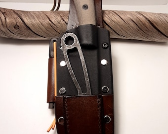 Leather 3pc ESEE 6 sheath/mount
