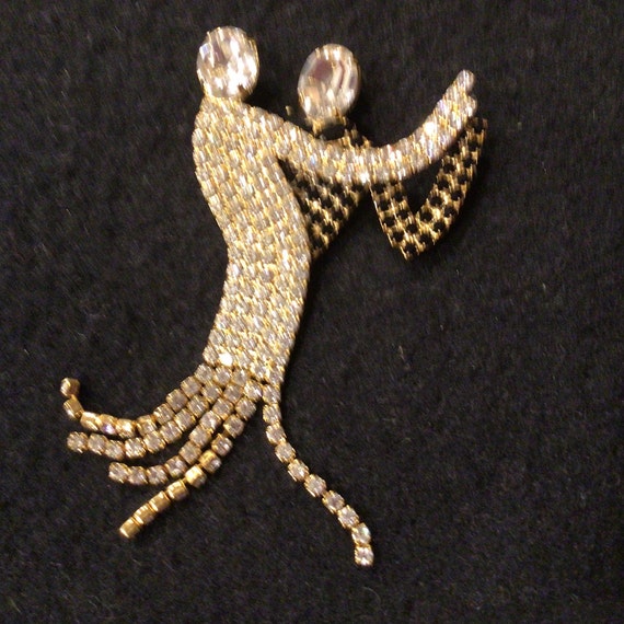 Butler & Whiting  Dance pair Vintage Brooch.Gold … - image 6