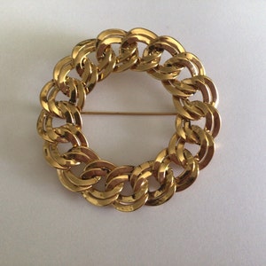 Spilla a catena placcata oro vintage Monet - anni &#39;60 USA