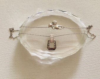 Vintage Brighton La Scala Petite Reversible Necklace Silver Plated